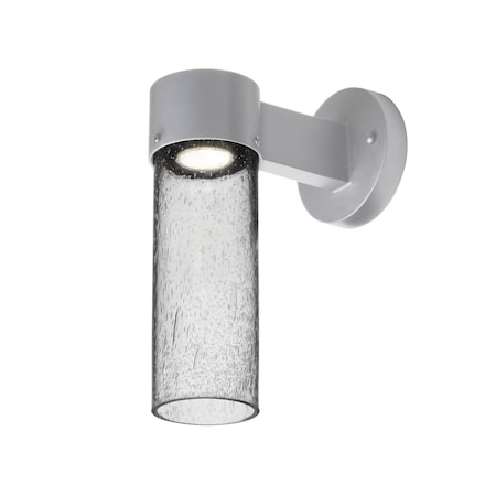 Besa Lighting Juni 10 Outdoor Sconce, Clear Bubble, Silver Finish, 1x4W LED JUNI10CL-WALL-LED-SL